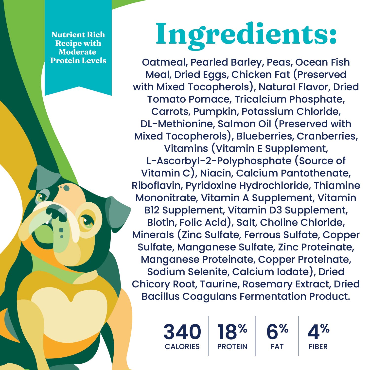 Solid Gold 20 superfood blend bottle shows ingredients for gut health.