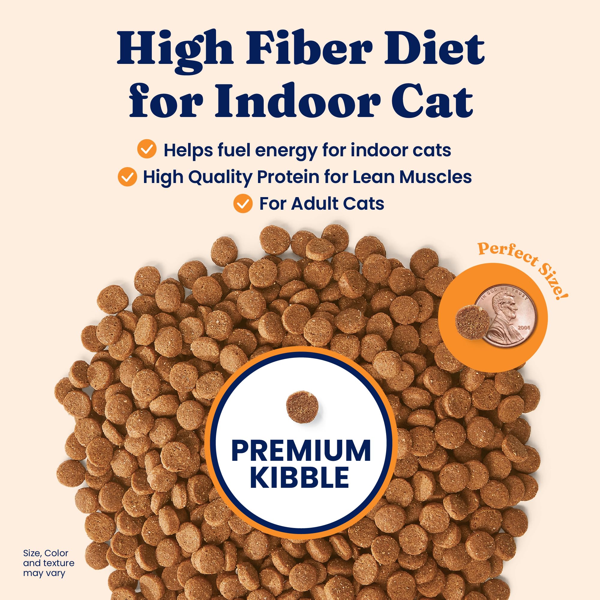 Solid Gold Indoor Dry Cat Food kibble in a bowl for easy indoor feeding.