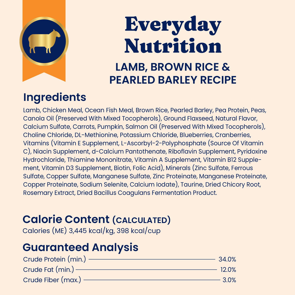 Solid Gold Katz-N-Flocken indoor-outdoor cat enjoying kibble for all-life-stages.