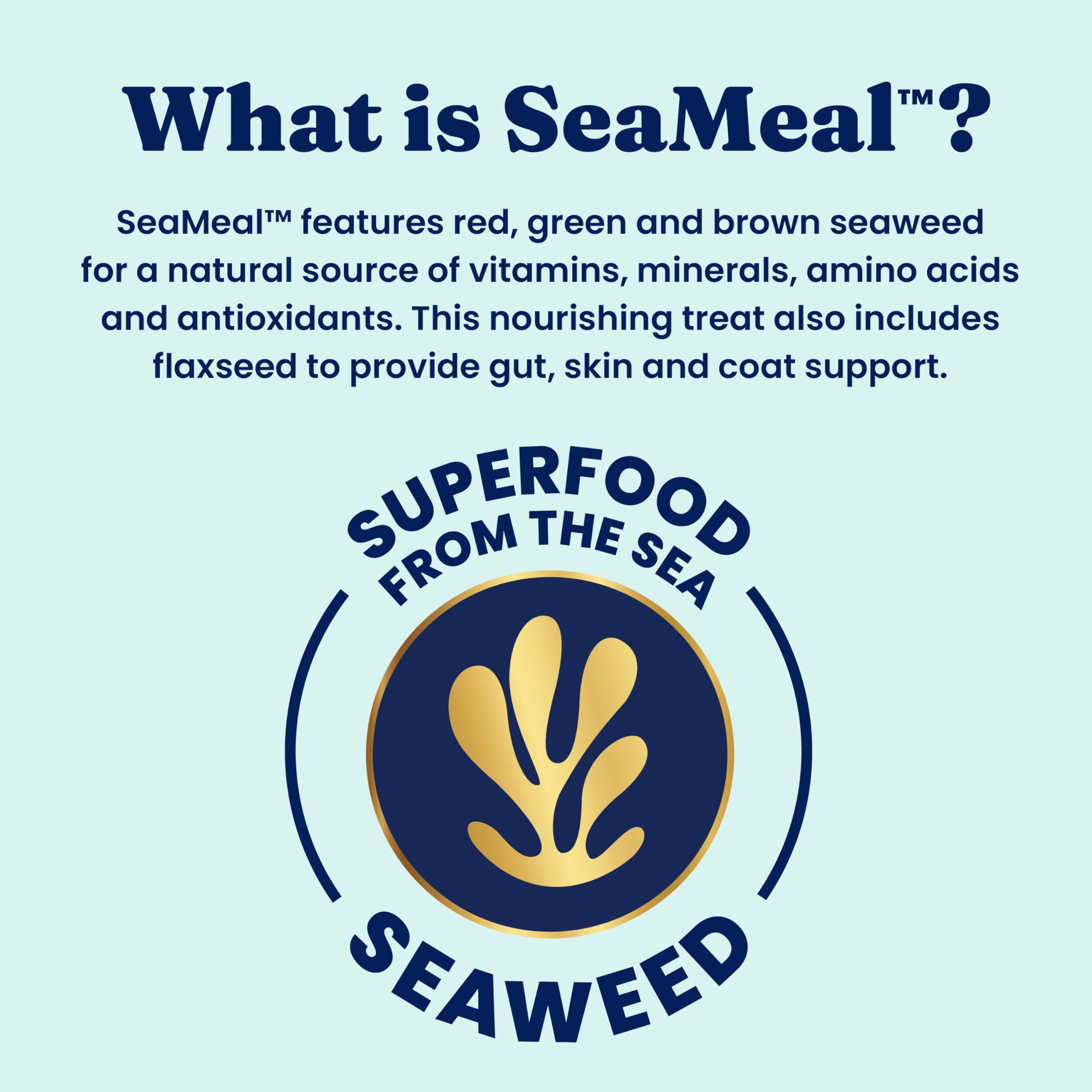 Solid Gold SeaMeal squeeze use as a topper for meals and on-the-go treat.