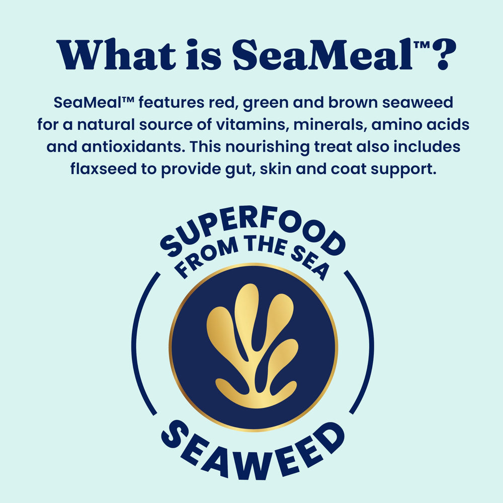 Solid Gold SeaMeal squeeze use as a topper for meals and on-the-go treat.