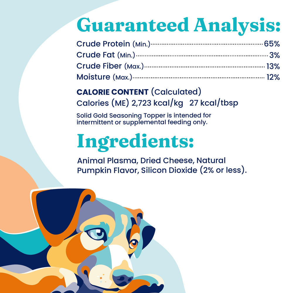 Solid Gold Nutrient Boost Topper Sprinkle on dry kibble for picky eaters.