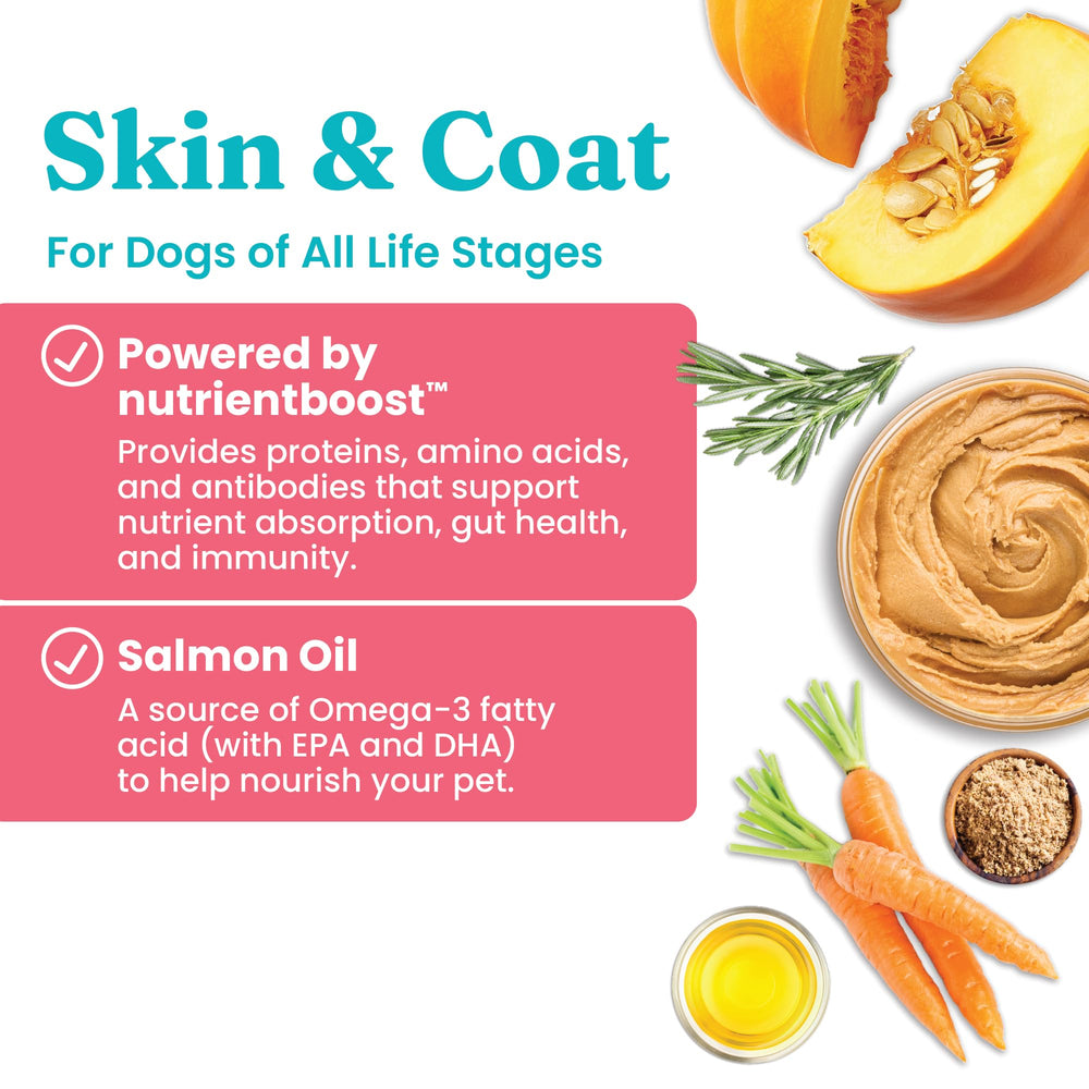 Solid Gold NutrientBoost treats with immune-support minerals and amino acids for total-body balance.