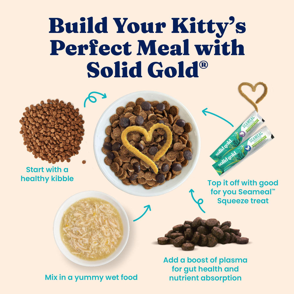 Solid Gold nutrition label emphasizes vitamins and minerals for daily wellness