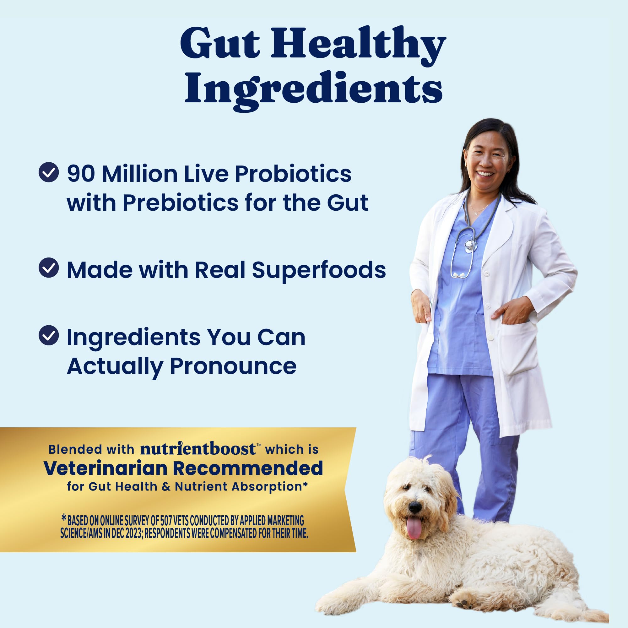 Solid Gold omega-3-rich formula supports skin and coat.