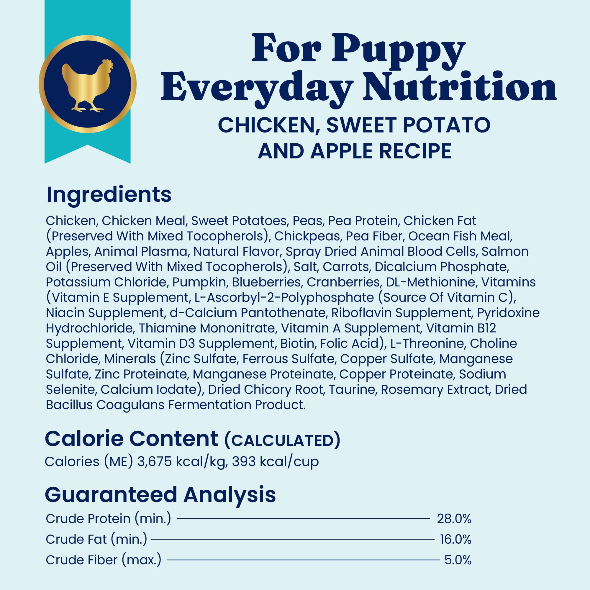 Solid Gold puppy health illustration highlights gut-friendly nutrition for daily wellness.