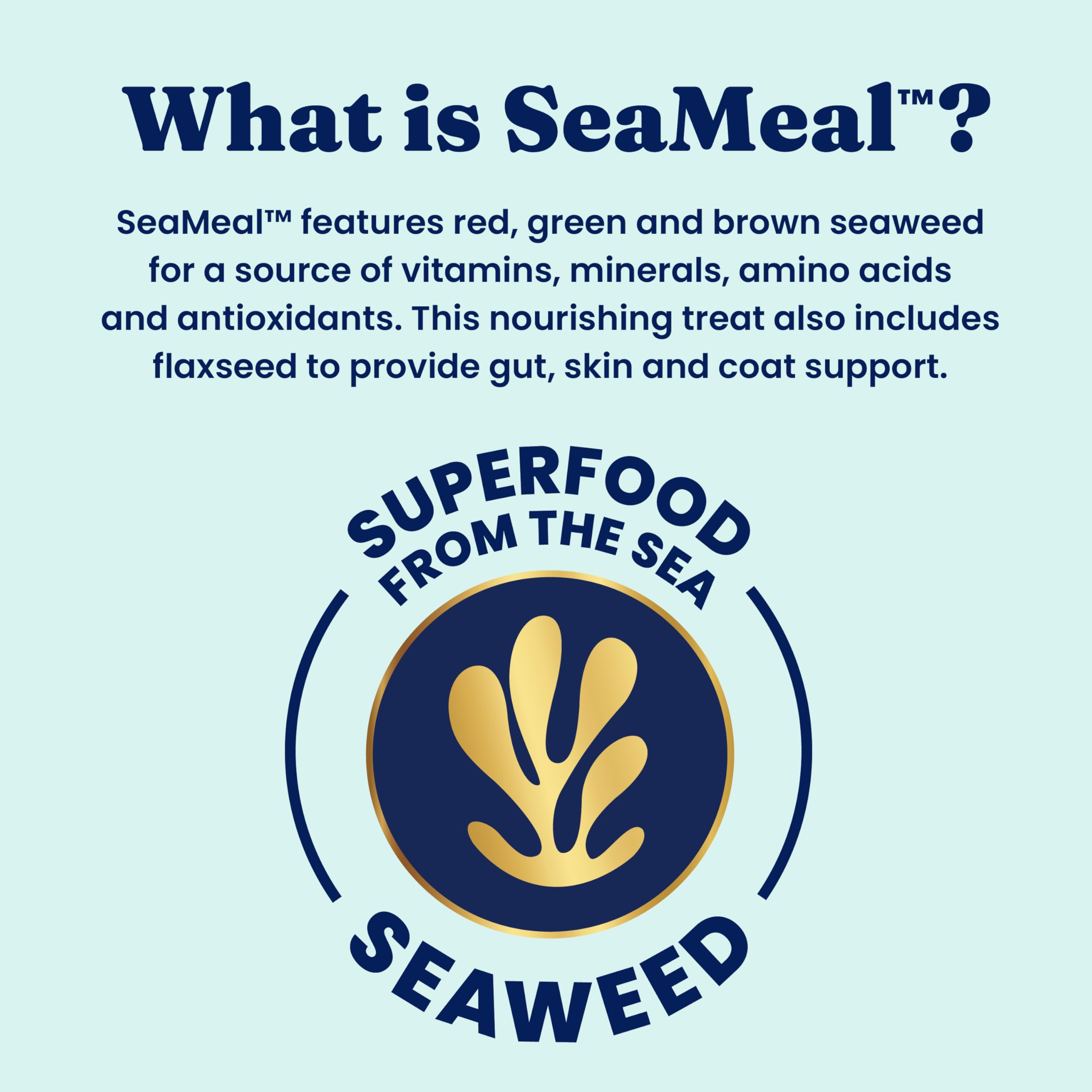 Solid Gold SeaMeal iodine and chlorophyll ingredients highlight essential minerals for vitality.