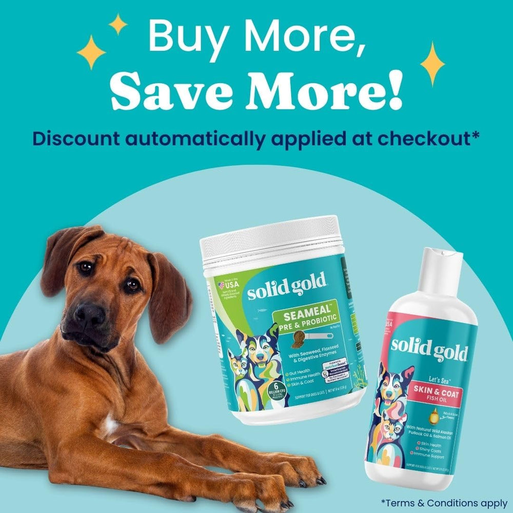 Solid Gold SeaMeal powder dispensing shows easy daily use.