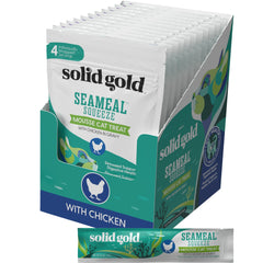 Solid Gold SeaMeal Squeeze chicken treat pack for easy feeding.