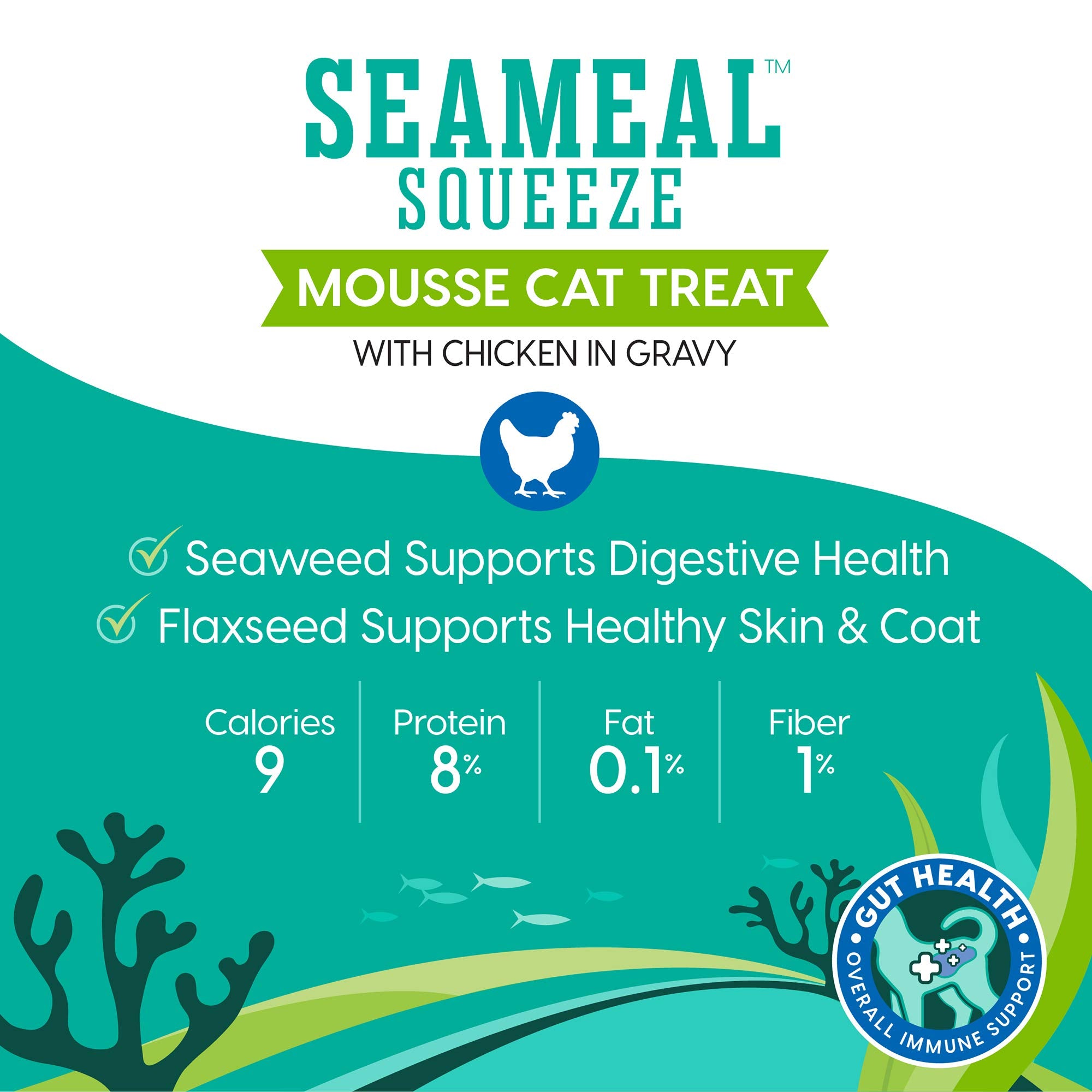 Solid Gold SeaMeal Squeeze flaxseed detail signals skin-and-coat support.