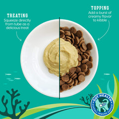 Solid Gold SeaMeal Squeeze seaweed fiber closeup highlights gut-friendly ingredients.