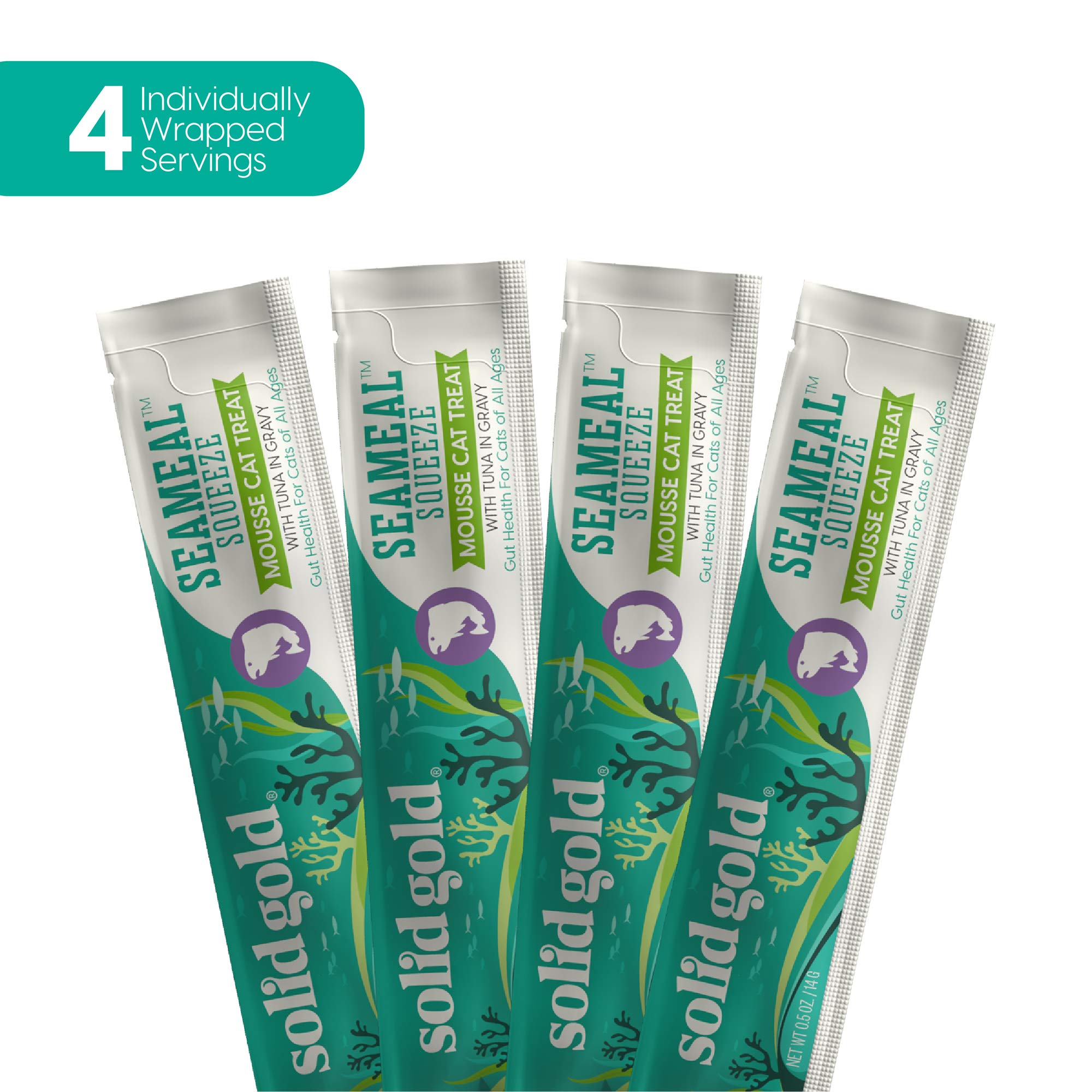 Solid Gold SeaMeal Squeezes pack-12 displays value and quantity