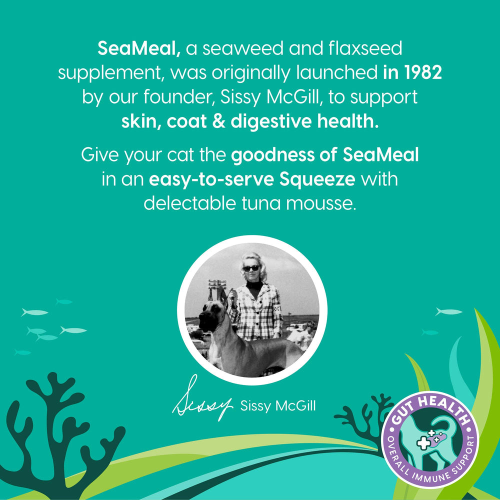 Solid Gold SeaMeal Squeezes pack-1 shows four squeezes per pouch