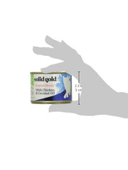 Solid Gold Tropical Blendz chicken pate coconut oil pour suggests nourishing coat-friendly fats.