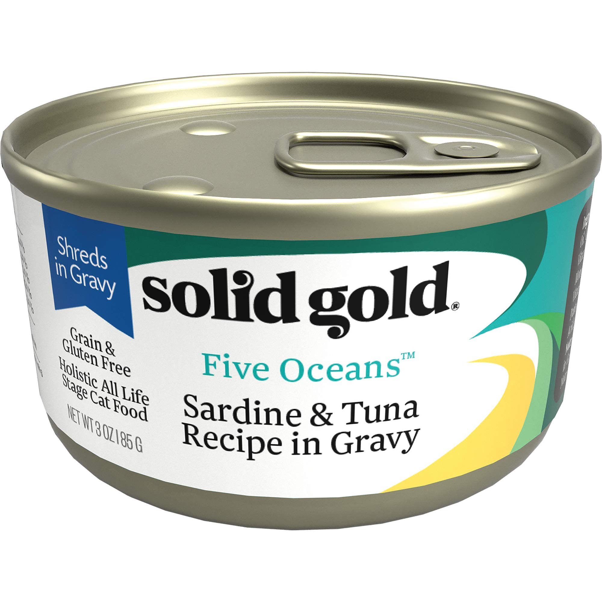 Solid Gold tuna-sardine gravy for kittens; supports palatability and hydration.