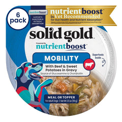 Solid Gold Wet Dog Food Topper beef-sweet-potato cups package front for all-breeds