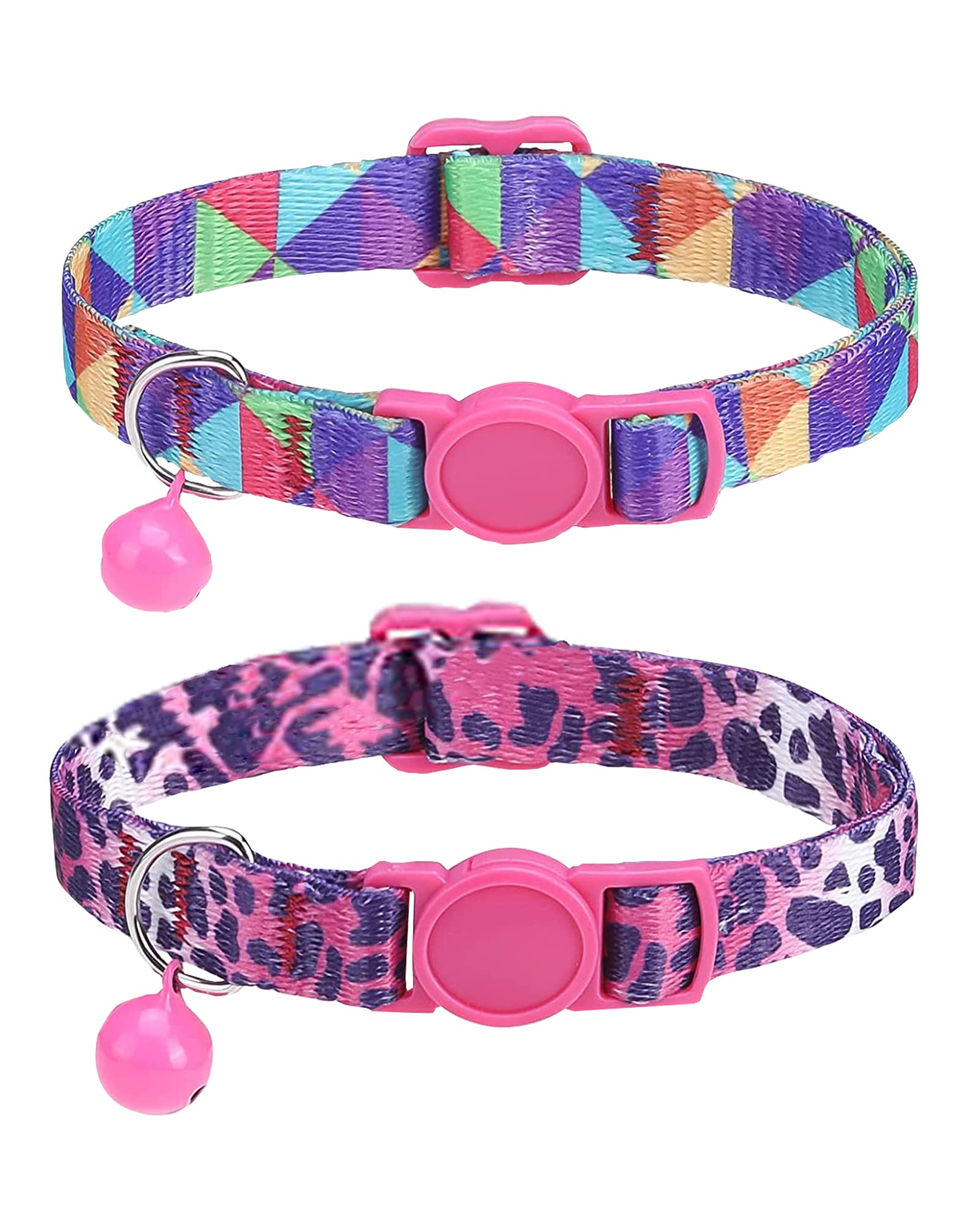 SOLMOONY cat collar leopard print pack—fashionable safety for adventurous cats.