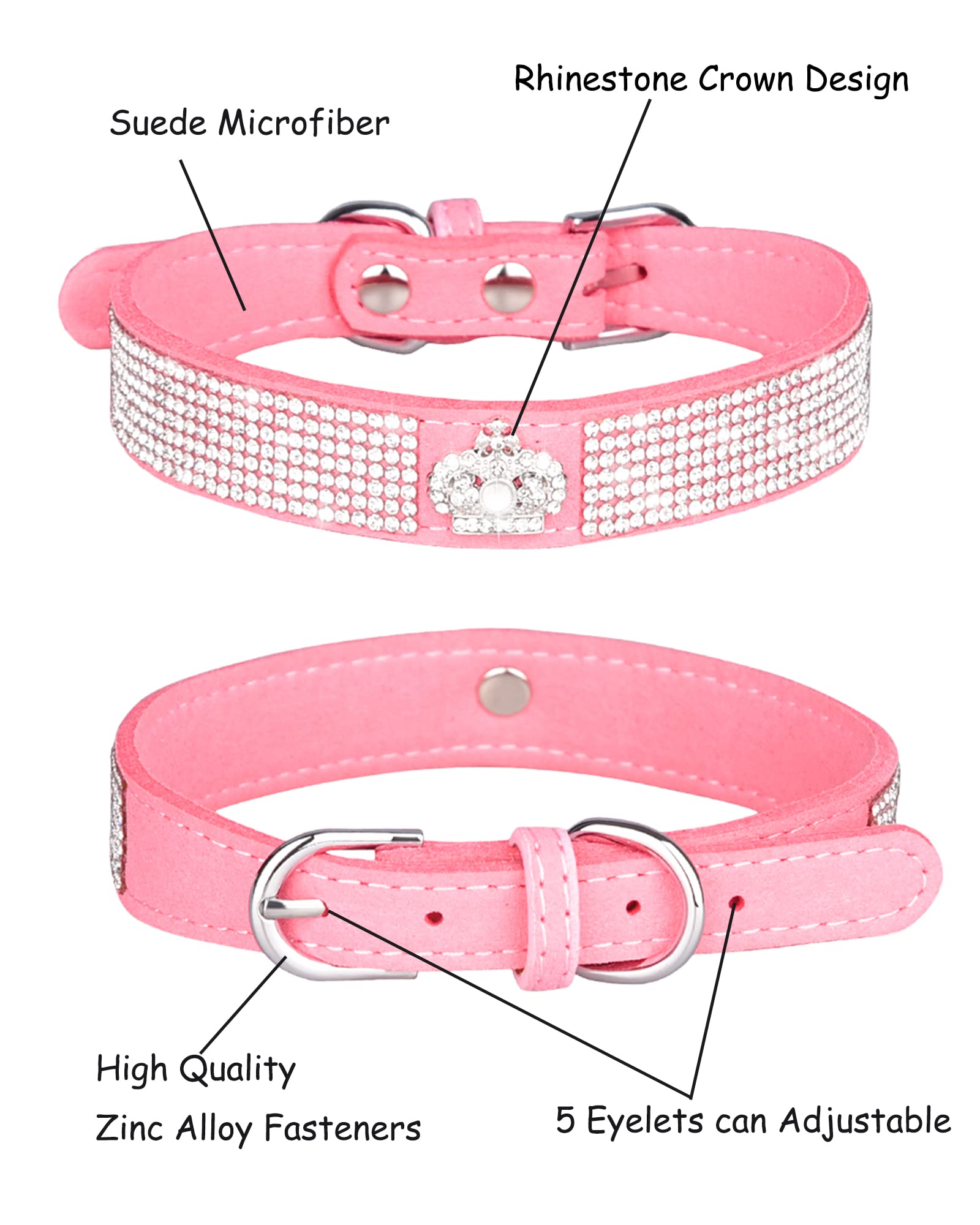 SOLMOONY cat collar option pink suitable for cats.