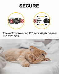Solmoony white-striped collar keeps kittens stylish during parties and weddings.