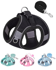 SOLMOONY dog harness XS step-in design close-up for quick on-off wearing.