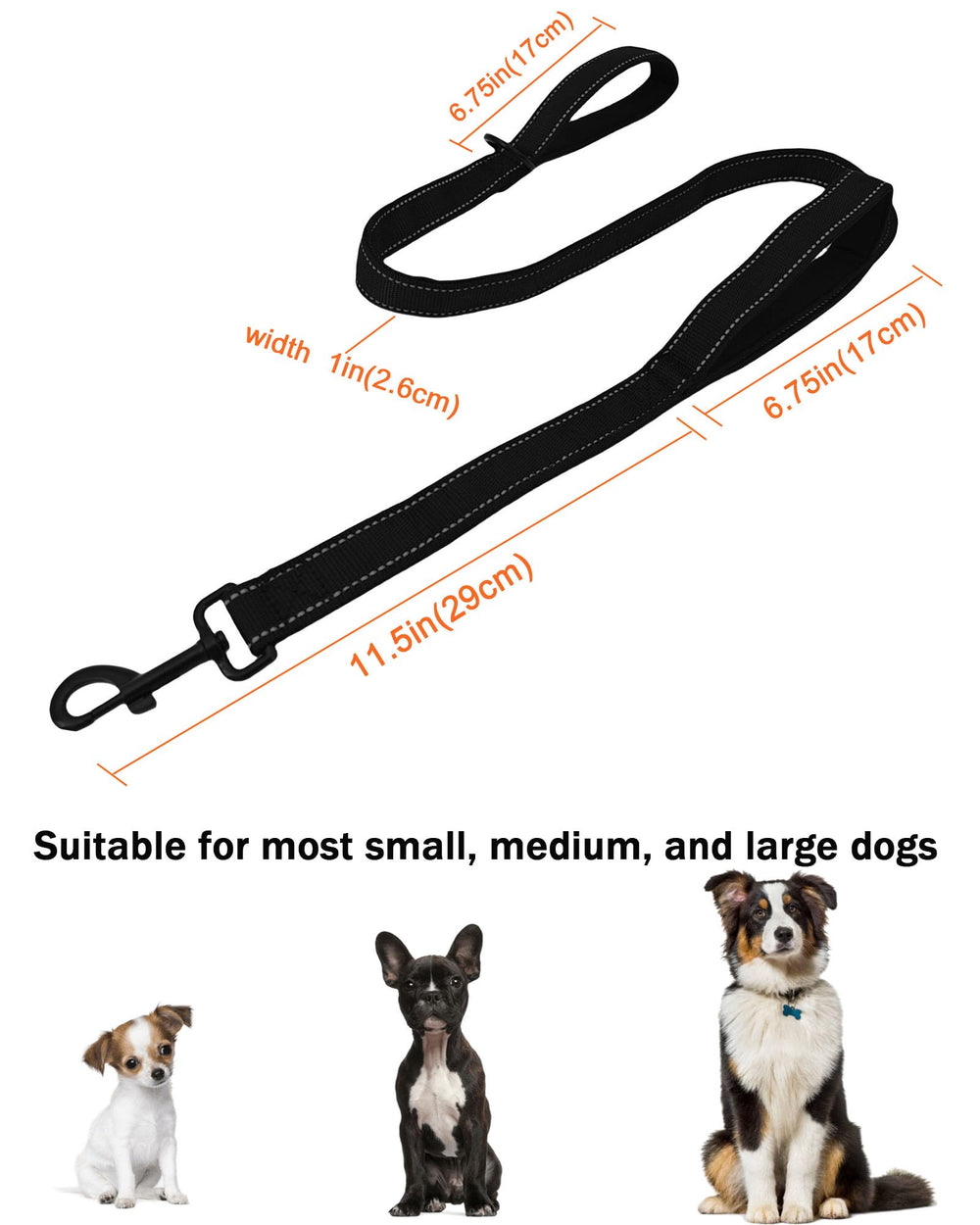 Solmoony 360-degree-buckle leash prevents twists and tangles during strolls.