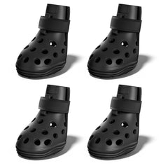 SOLOWINNER dog shoes for hot pavement: breathable silicone keep paws cool.