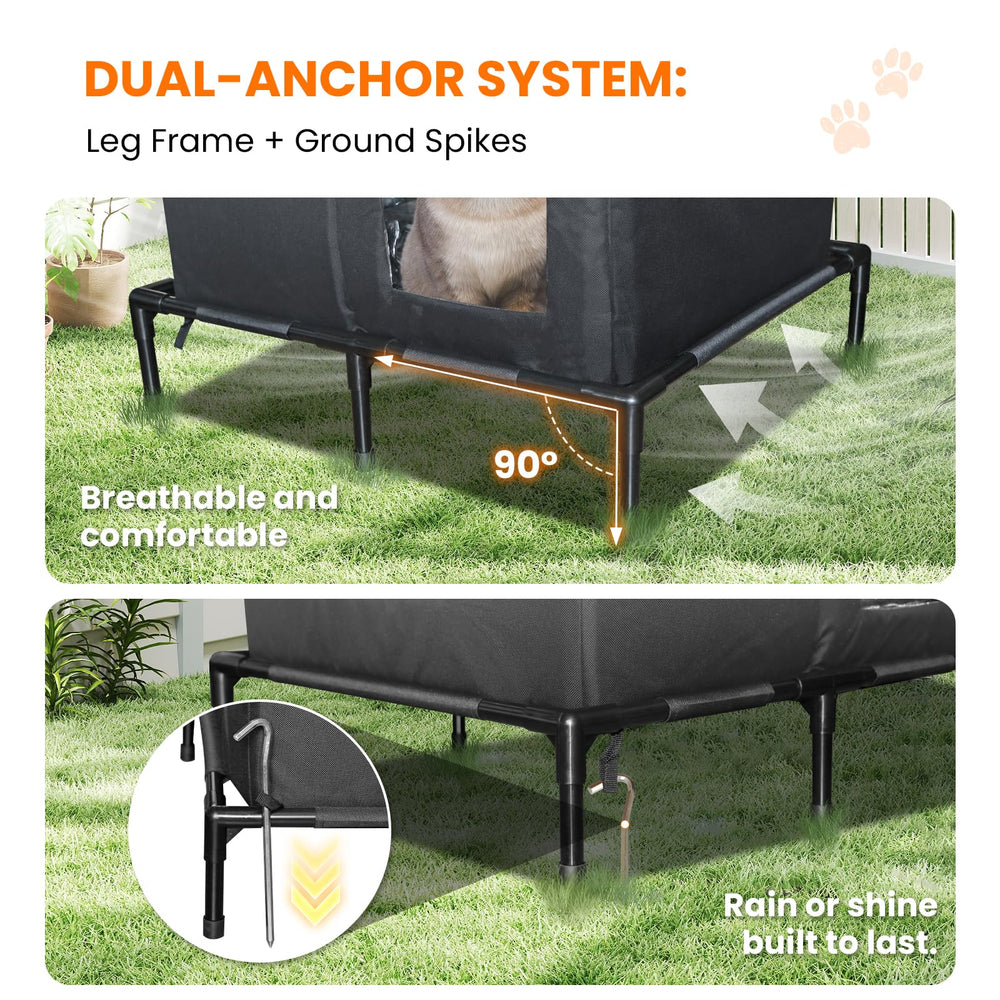 Solvify Outdoor Cat House versatile placement for indoor or outdoor use
