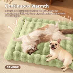 SOMAHE cat bed crate liner green demonstrates versatile use in carriers