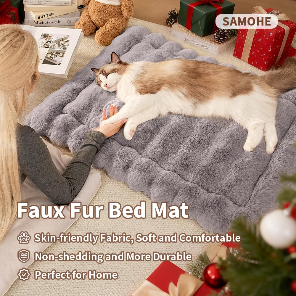 SOMAHE cat bed non-slip bottom prevents sliding on smooth floors