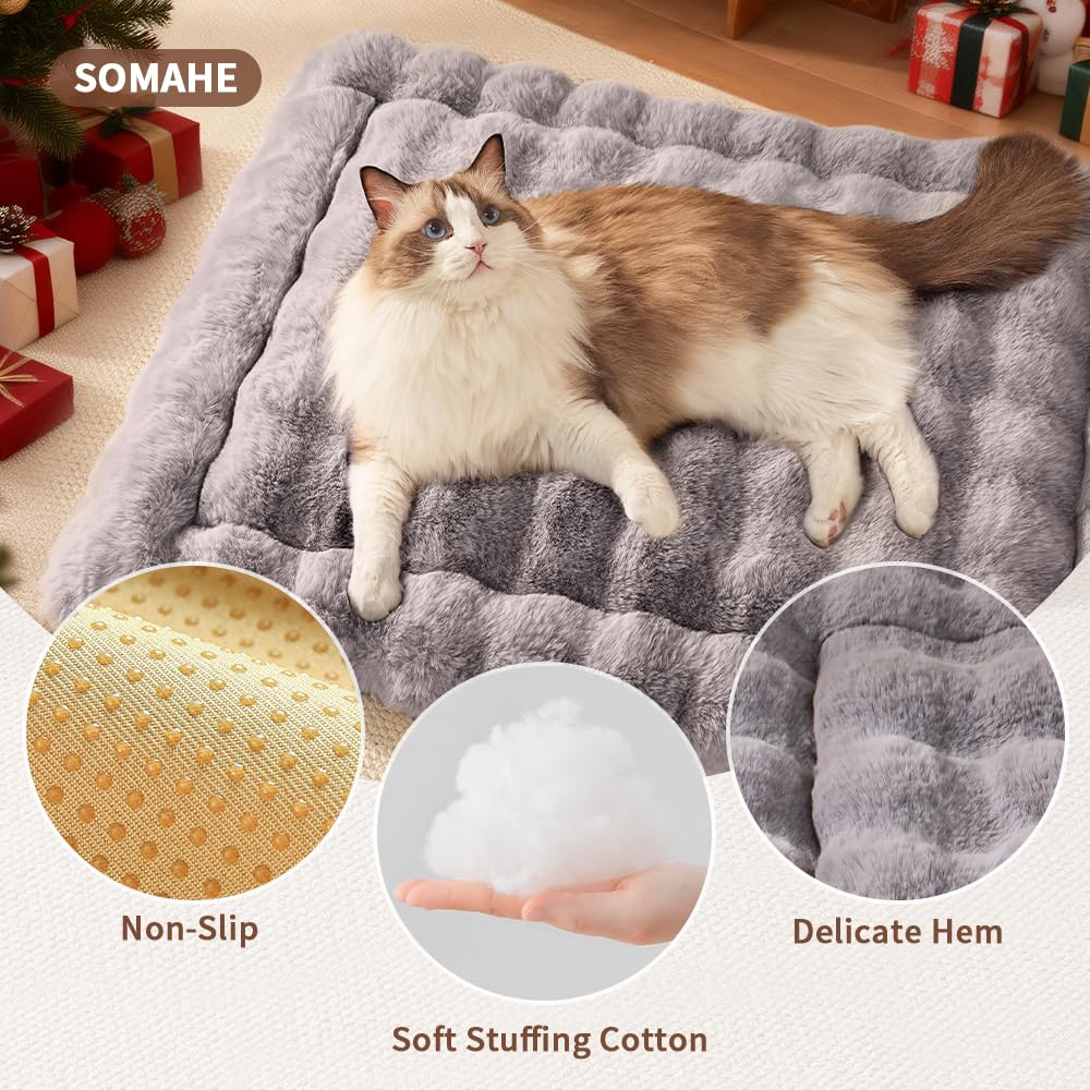 SOMAHE cat bed on couch doubles as sofa topper for pets