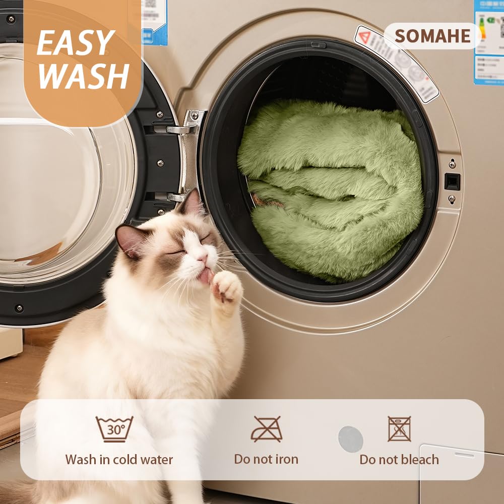 SOMAHE pet bed sofa-topper green demonstrates versatile home placement