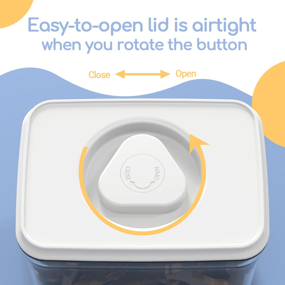 Somkaco 2-pack dog treat containers with airtight lid, 48oz, preserving freshness.