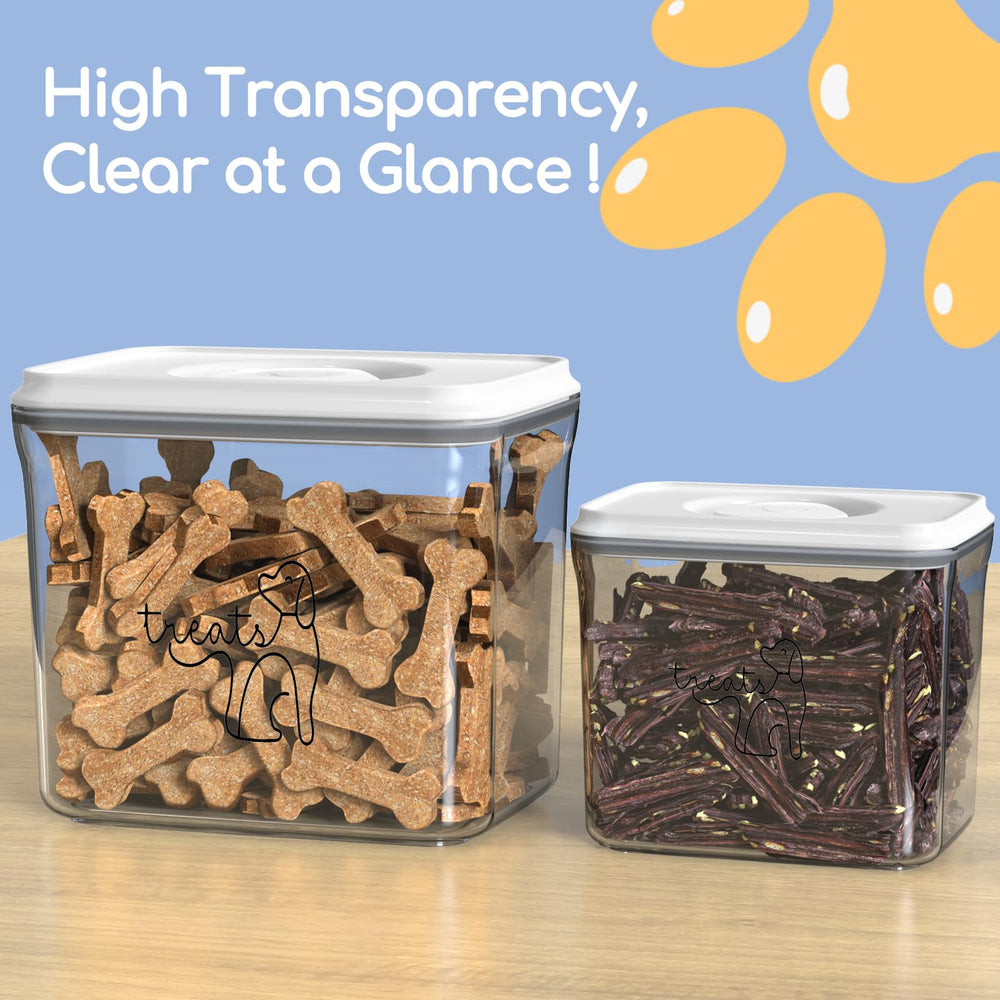 Somkaco stackable design helps pantry organization for pet treats.