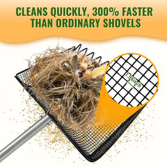SONGLAM 12-inch metal scoop with ergonomic grip for easier cleaning