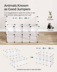 Songmics semi-transparent panels let you watch pets while they play.