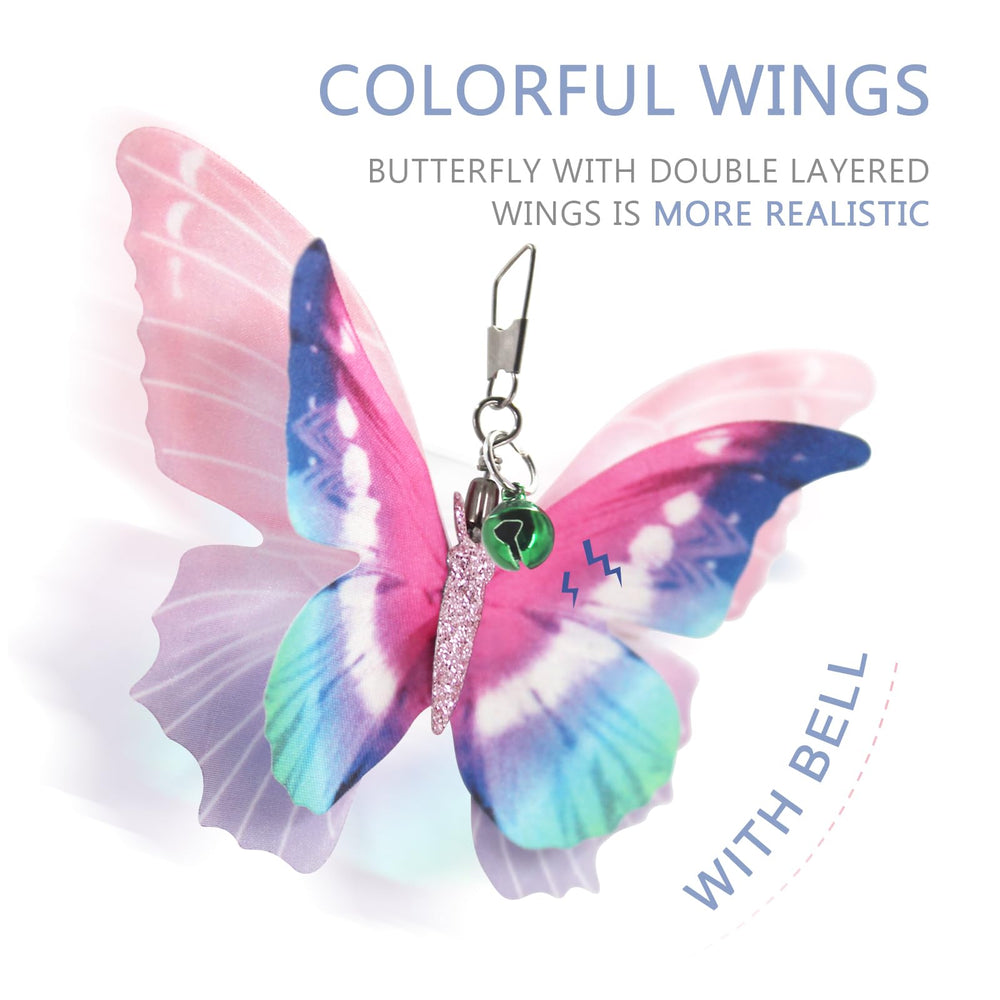 SONGWAY cat butterfly toy attachment includes a bell to attract attention and extend play