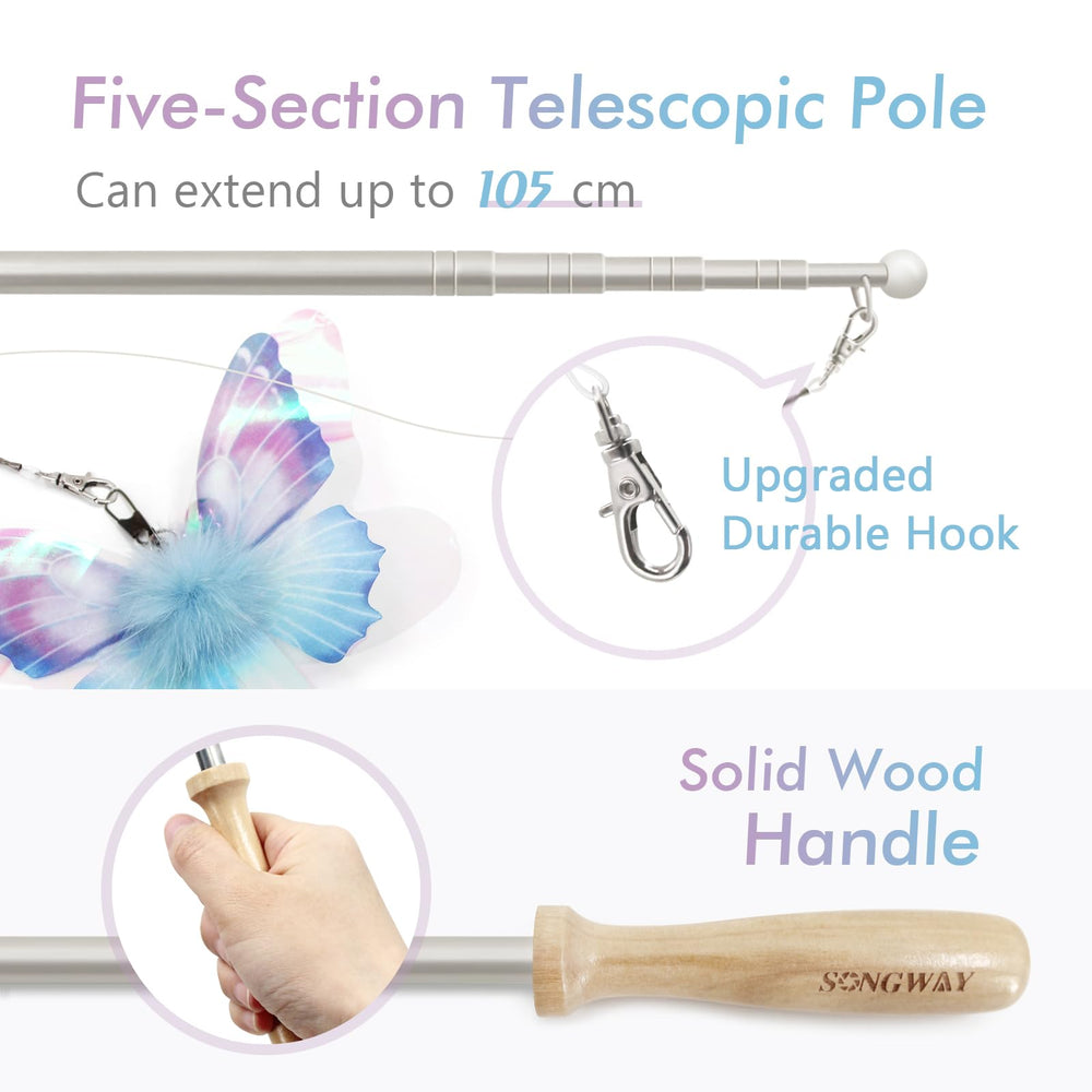 Songway butterfly wings iridescent in flight attract hunting instincts.