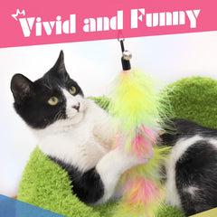 SONGWAY Cat Wand eco-friendly-materials emphasizes pet-safe shadow play thanks to natural feathers.