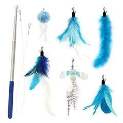 Songway cat wand extended retractable boosts indoor exercise and interactive play.