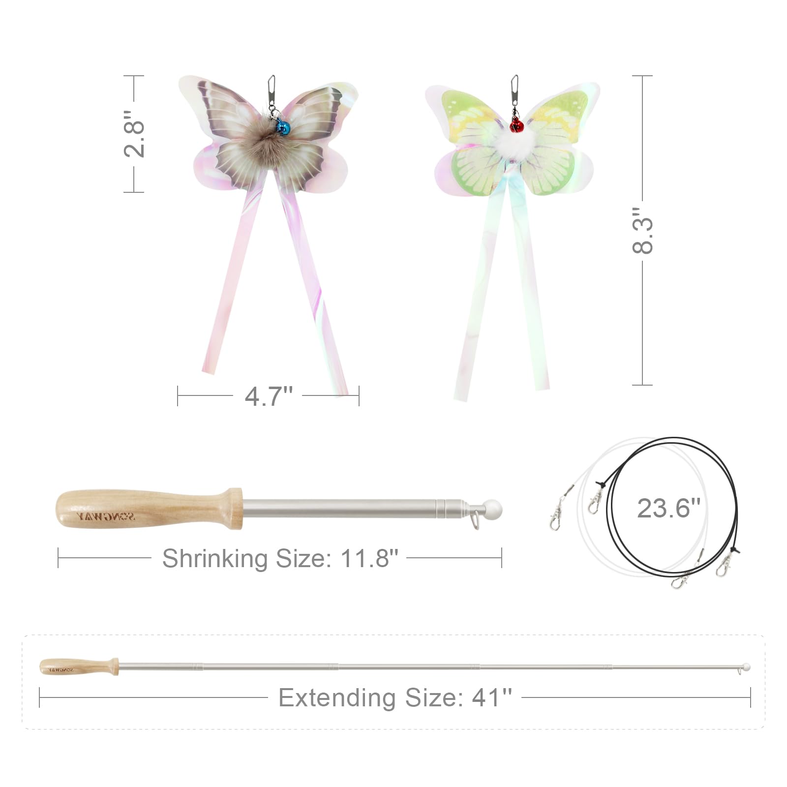 Songway Cat Wand indoor playtime scene with a cat.