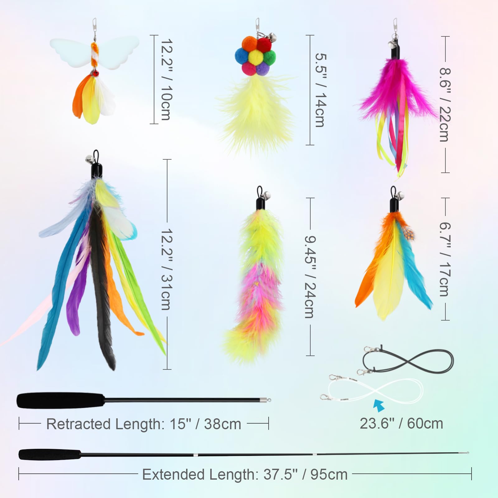 SONGWAY Cat Wand interactive-set makes a thoughtful gift for cat lovers.