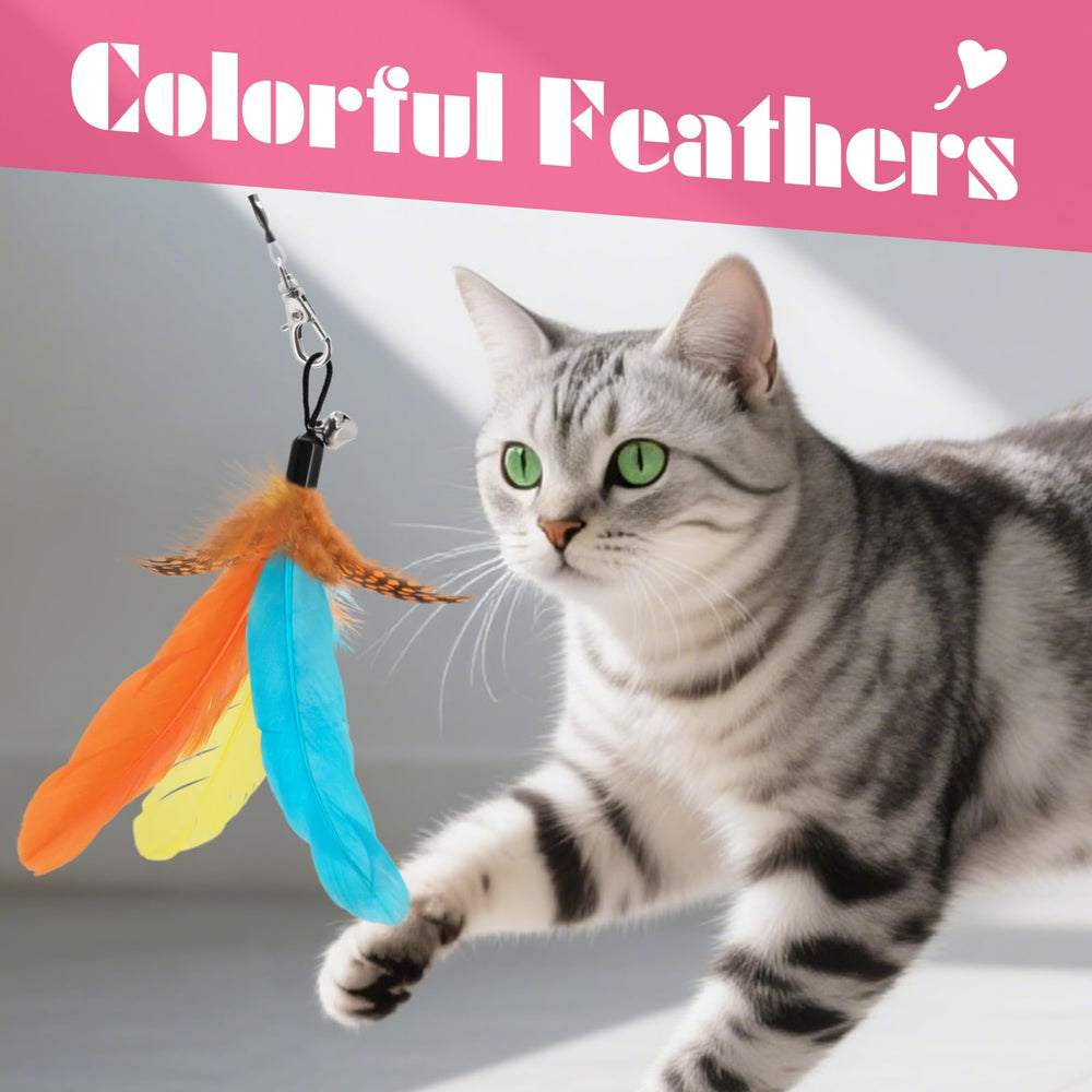 SONGWAY Cat Wand transparent-line captures realistic flight-like movement during energizing play.