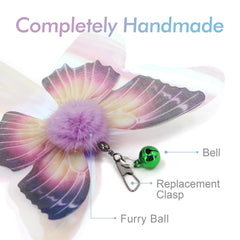 Songway Cat Wand wooden handle closeup shows sturdy, safe design.