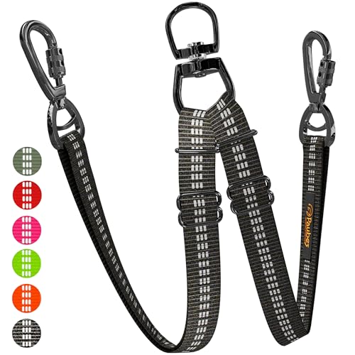 SONGZHIHAO Double Dog Leash 360-swivel prevents tangling for smoother strolls.