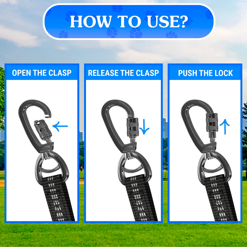 SONGZHIHAO Double Dog Leash easy-attach design saves setup time.