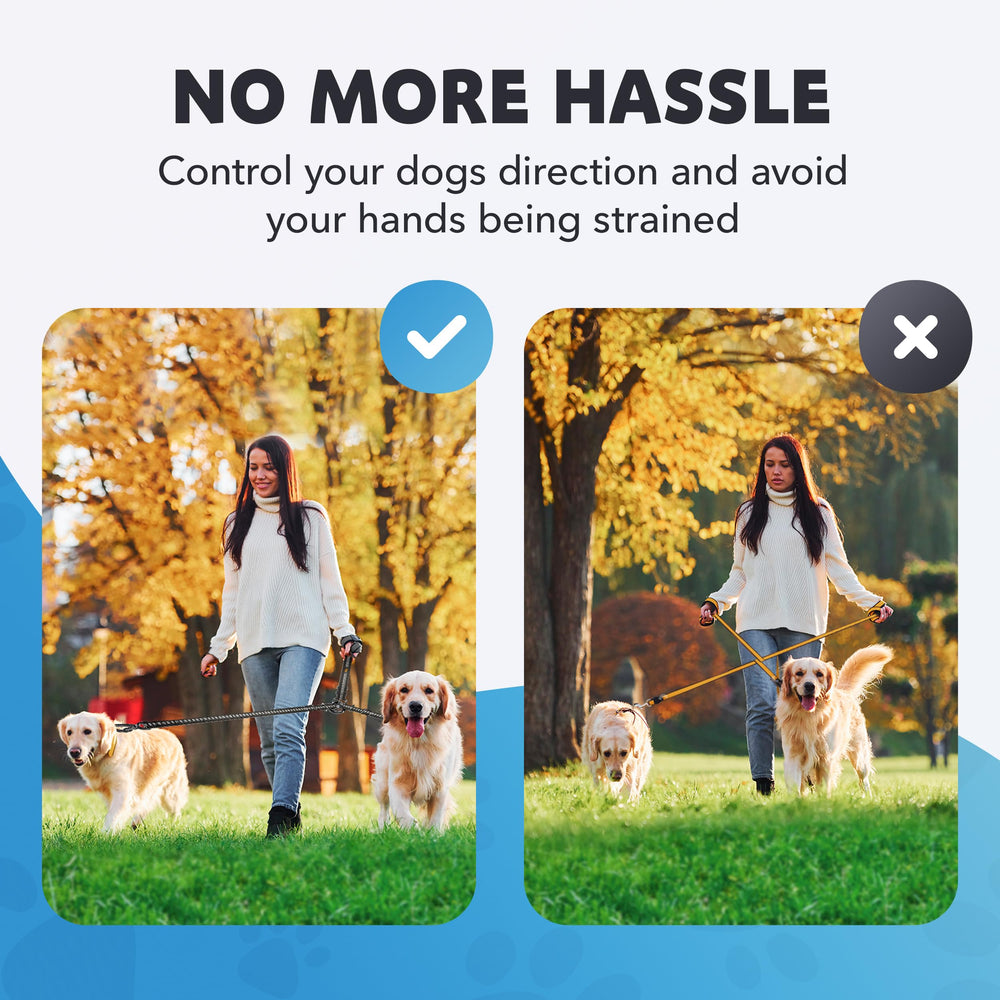 SONGZHIHAO Double Dog Leash-large-dogs suitable for big, medium, and small breeds.