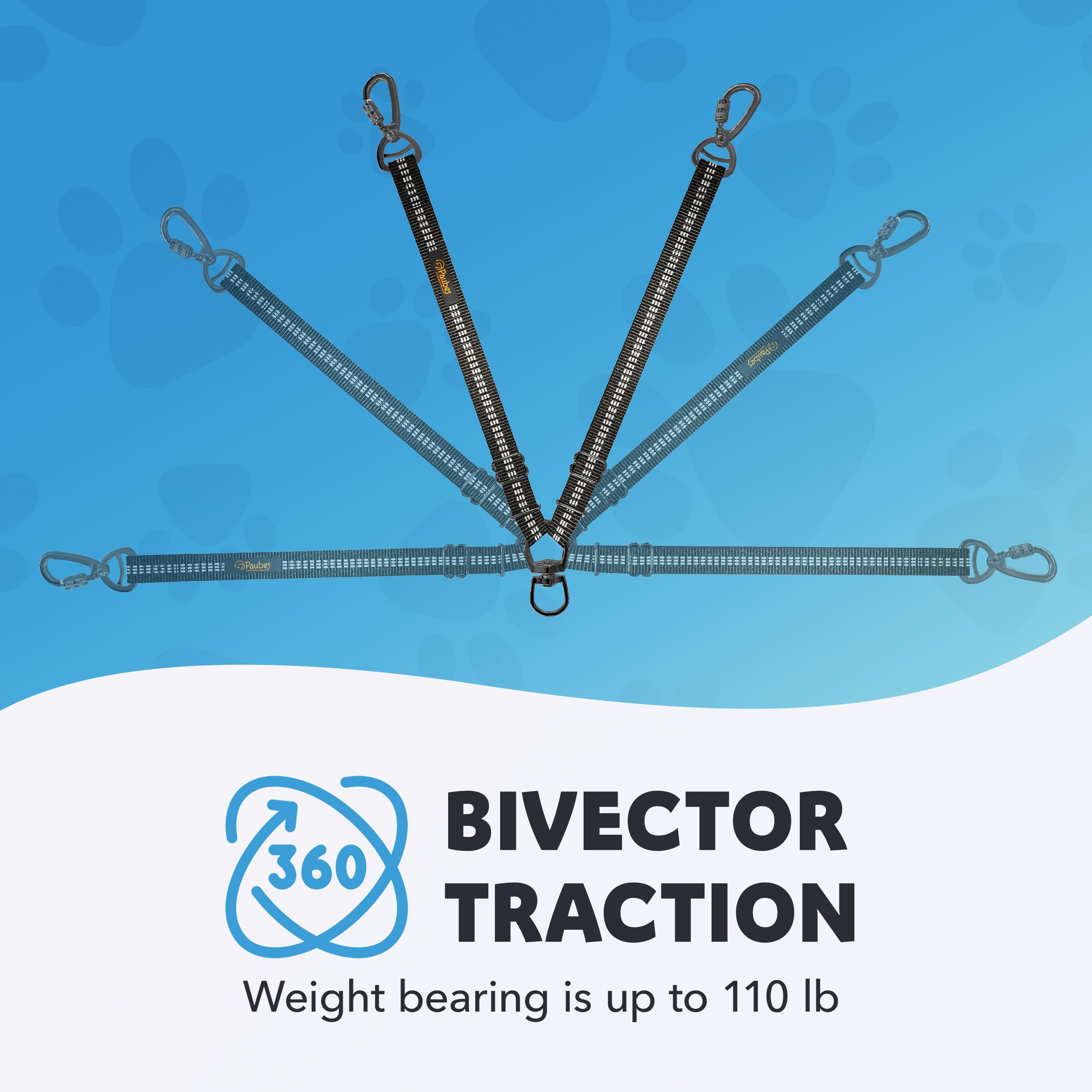 SONGZHIHAO Double Dog Leash metal-buckles offer secure, reliable fittings.