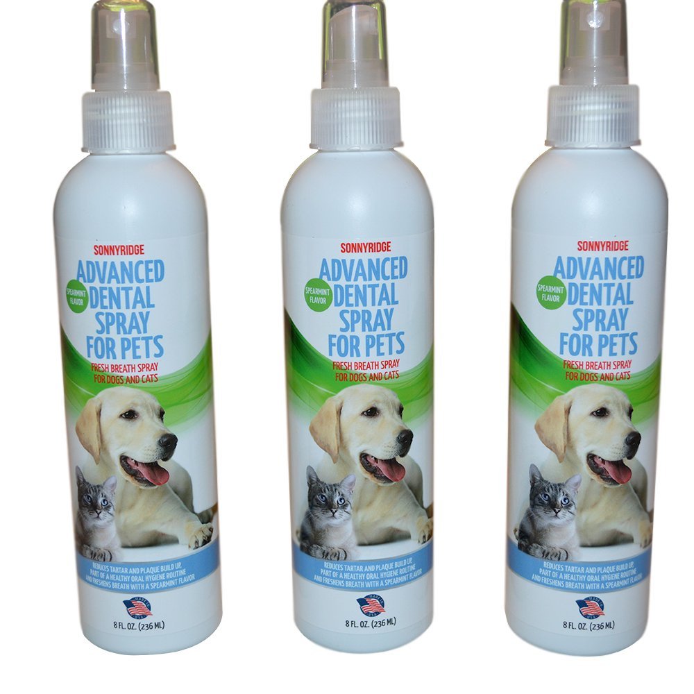 Sonnyridge packaging highlights vet-formulated formula for safe pet oral care.