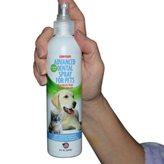 Sonnyridge dog dental spray in use for fresh breath and healthier gums.