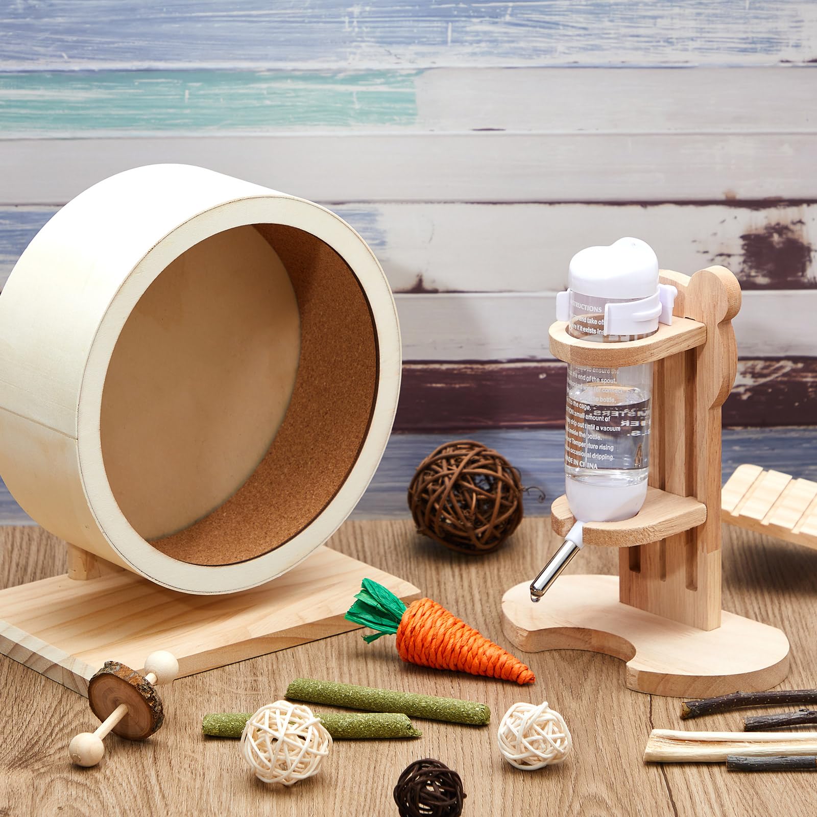 Sonwyoung hamster water bottle stand features adjustable height for comfortable hydration.